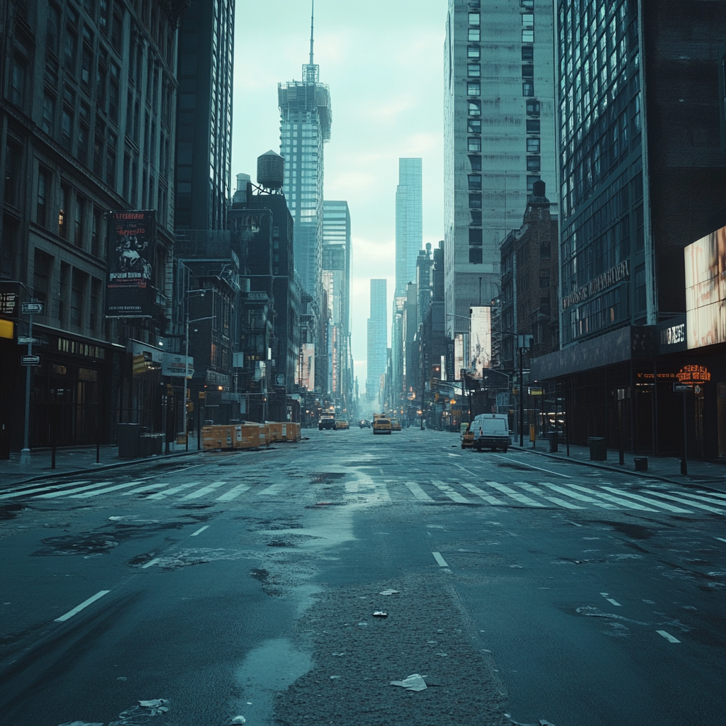 An empty New York City