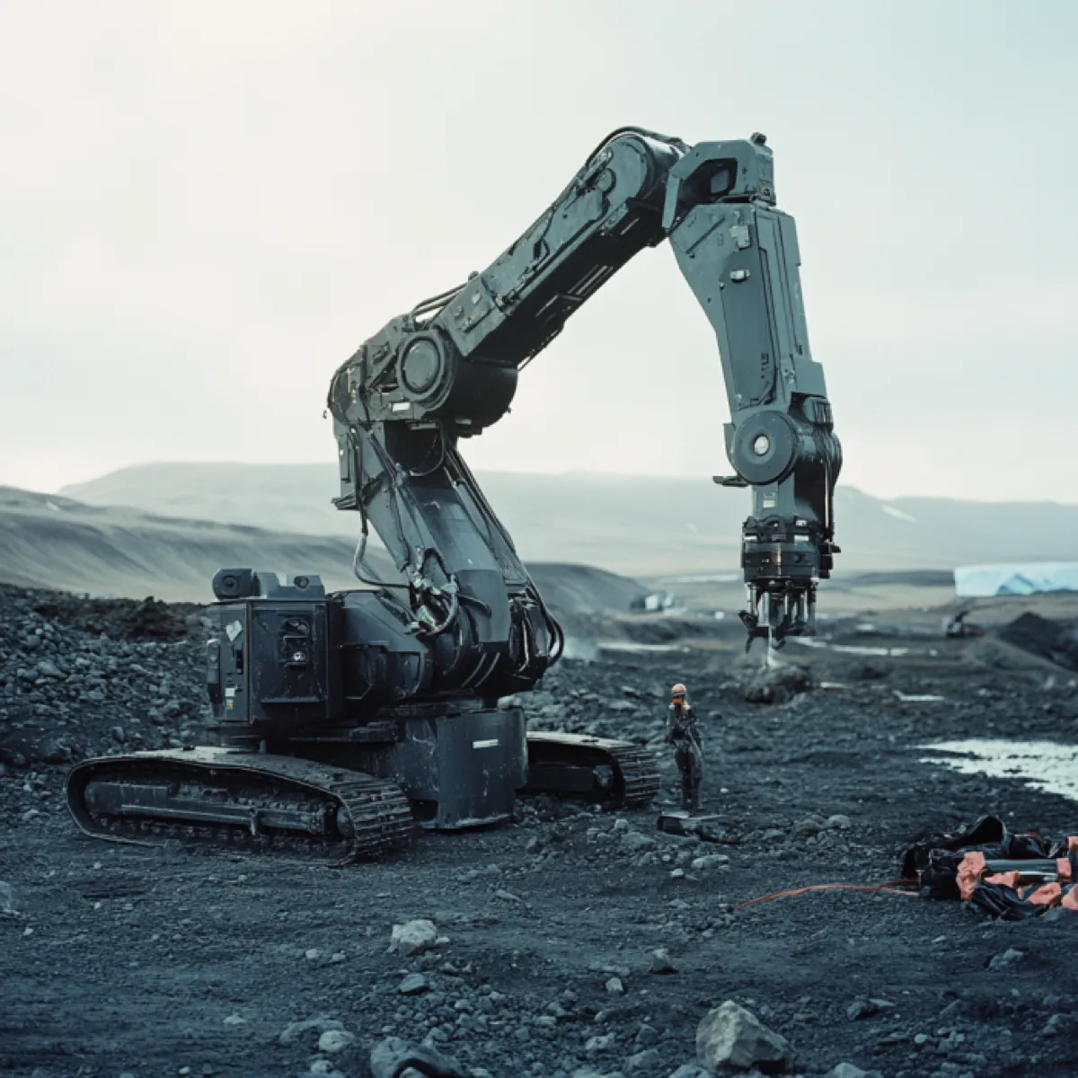 A robotic arm construction device