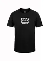 A black 666 North t-shirt
