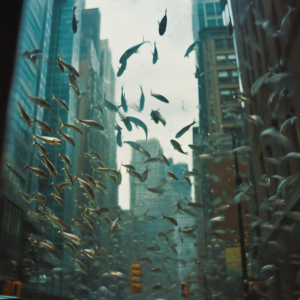 Schooling fish in New York